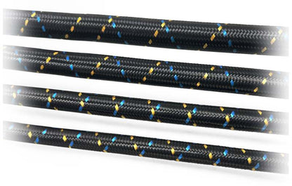 GReddy AN10 Reusable Hose Nylon Braided, Black/Gold/Blue