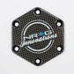 NRG Carbon Fiber w/ Chrome Gold Texalium Fabrics Horn Delete Button Circular Logo Front/ Back