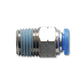 Vibrant Male Straight Pneumatic Vacuum Fitting (1/8in NPT Thread) for use with 5/32in(4mm) OD tubing