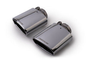 Remus 2014 Seat Leon Cupra 142x72mm Angled/Angled Chromed Tail Pipe Set