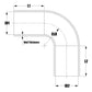 HPS 5/16" ID, 10" Leg, Silicone 90 Degree Elbow Coupler Hose, High Temp 4-ply Reinforced, Black (8mm ID)