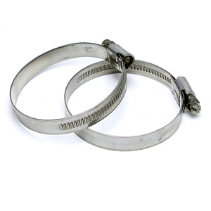 HPS Stainless Steel Embossed Hose Clamps Size 40 2pcs Pack 2 inch - 3 inch 51mm-76mm