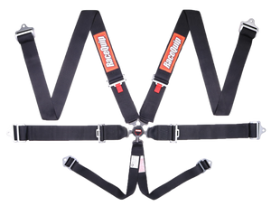 RaceQuip Black SFI CAMLOCK 6pt PD Lap Seat Belt