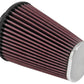 K&N Universal Clamp-On Air Filter 2-7/16in Flange 4-1/2x3-3/4in Base 3x2in Top 6in Height