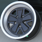 Porsche FU Style Wheels 16x7 / 16x8 5X130 w/ Black Face / Satin Lip (Set of Four)