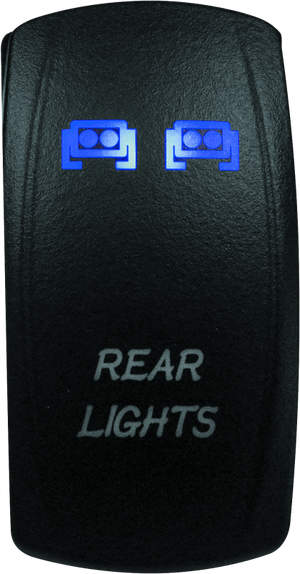 DragonFire Racing Lighted Switch Rear Light On/Off Blue