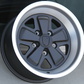 Porsche FU Style Wheels 16x7 / 16x8 5X130 w/ Black Face / Satin Lip (Set of Four)