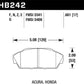 Hawk 86-01 Acura (Various) / 88-93 Honda (Various) DTC-60 Race Front Brake Pads