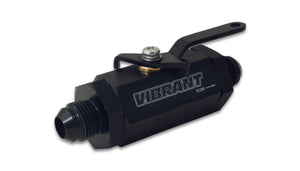 Vibrant -4AN to -4AN Male Shut Off Valve - Black