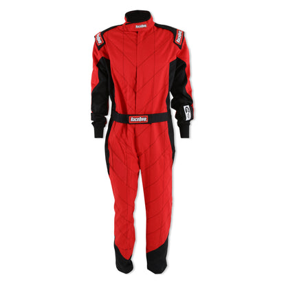 RaceQuip Red Chevron-1 Suit - SFI-1 M Tall