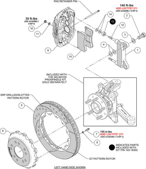 Wilwood kit front XRS6R wwe C10 alum pro spindle 13.06 rotor GT red