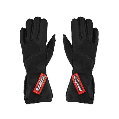 RaceQuip 356 Series 2 Layer Nomex Outseam Race Gloves SFI 3.3 / 5 All Black Small