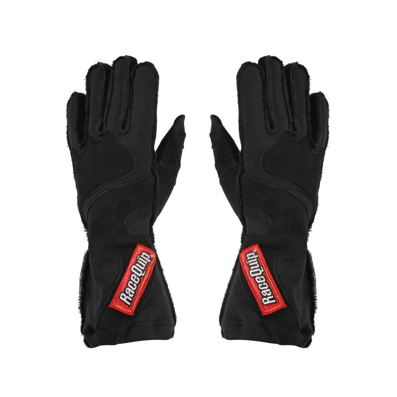 RaceQuip 356 Series 2 Layer Nomex Outseam Race Gloves SFI 3.3 / 5 All Black Medium