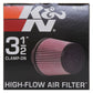 K&N Universal Rubber Filter 3 1/2inch ID FLG / 6inch Base / 4-5/8inch Top / 6inch Height