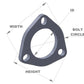 Vibrant 3-Bolt T304 SS Exhaust Flanges (3in I.D.) - 5 Flange Bulk Pack