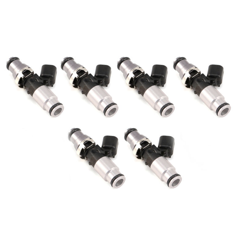 Injector Dynamics 1050X Injectors 14mm (Grey) Adaptor Top - (Silver) Bottom Adapter (Set of 6)