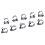 HPS Stainless Steel Fuel Injection Hose Clamps 10pcs Pack 5/8 inch - 45/64 inch 16mm - 18mm