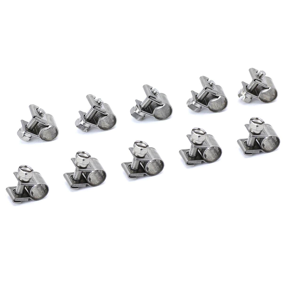 HPS Stainless Steel Fuel Injection Hose Clamps 10pcs Pack 1/4 inch - 5/16 inch 6mm-8mm