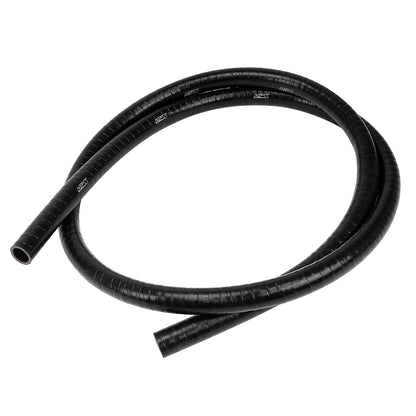HPS 1/4 inch 6mm FKM Lined Oil Resistant High Temperature Reinforced Silicone Hose Black