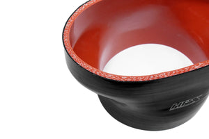 HPS Oval to Round Silicone Reducer Coupler Hose for Ford 60mm Throttle Body (M-9926-MSVT) to 5" Tubing, Black