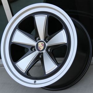 Porsche Forged FU Style Wheels 20x8.5 / 20x11 5X130 w/ Black / Satin Finish (Set of Four)