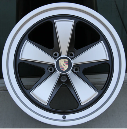 Porsche Forged FU Style Wheels 20x8.5 / 20x11 5X130 w/ Black / Satin Finish (Set of Four)