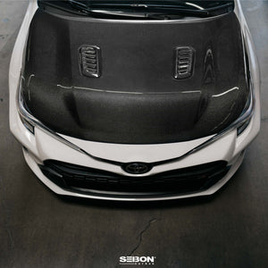 Seibon 23-24 Toyota GR Corolla OE-Style Double-Sided Carbon Fiber Hood