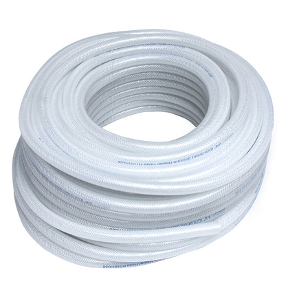HPS 5/32 inch ID Clear high temp reinforced silicone heater hose tubing 25 feet roll Max Temperature Rating: 350F Bend Radius: 3/4 inch