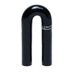 HPS 1-1/8 inch ID High Temp 4-ply Reinforced Silicone 180 Degree U Bend Elbow Coupler Hose Black 28mm ID