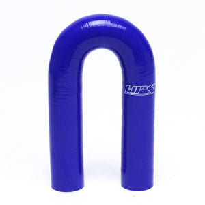HPS 7/8 inch ID High Temp 4-ply Reinforced Silicone 180 Degree U Bend Elbow Coupler Hose Blue 22mm ID