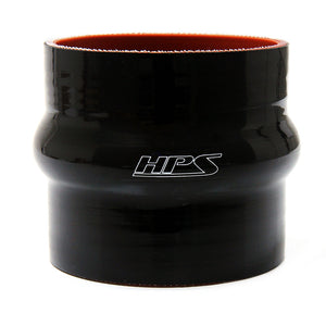 HPS 2.75 inch ID 3 inch Long High Temp 4-ply Reinforced Silicone Hump Coupler Hose Black 70mm ID 76mm Length