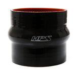 HPS 1 inch ID 4 inch Long High Temp 4-ply Reinforced Silicone Hump Coupler Hose Black 25mm ID 102mm Length