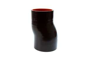HPS 2 inch ID 6 inch Long High Temp 4-ply Reinforced Silicone Offset Coupler Hose Black 51mm ID 152mm Length