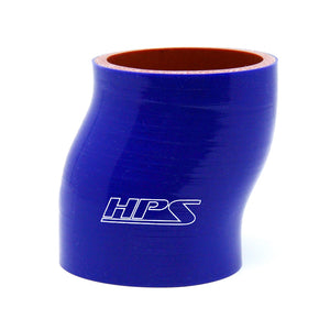 HPS 2 inch ID 3 inch Long High Temp 4-ply Reinforced Silicone Offset Coupler Hose Blue 51mm ID 76mm Length