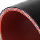 HPS 1-3/8" (35mm) Silicone Offset Straight Coupler Hose, 4" Long, High Temp 4-ply Reinforced, Black