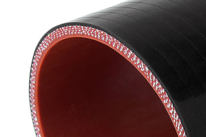 HPS 3-1/4" (83mm) Silicone Offset Straight Coupler Hose, 6" Long, High Temp 4-ply Reinforced, Black