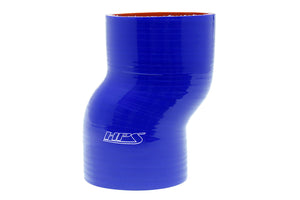 HPS 2.75 inch ID 6 inch Long High Temp 4-ply Reinforced Silicone Offset Coupler Hose Blue 70mm ID 152mm Length