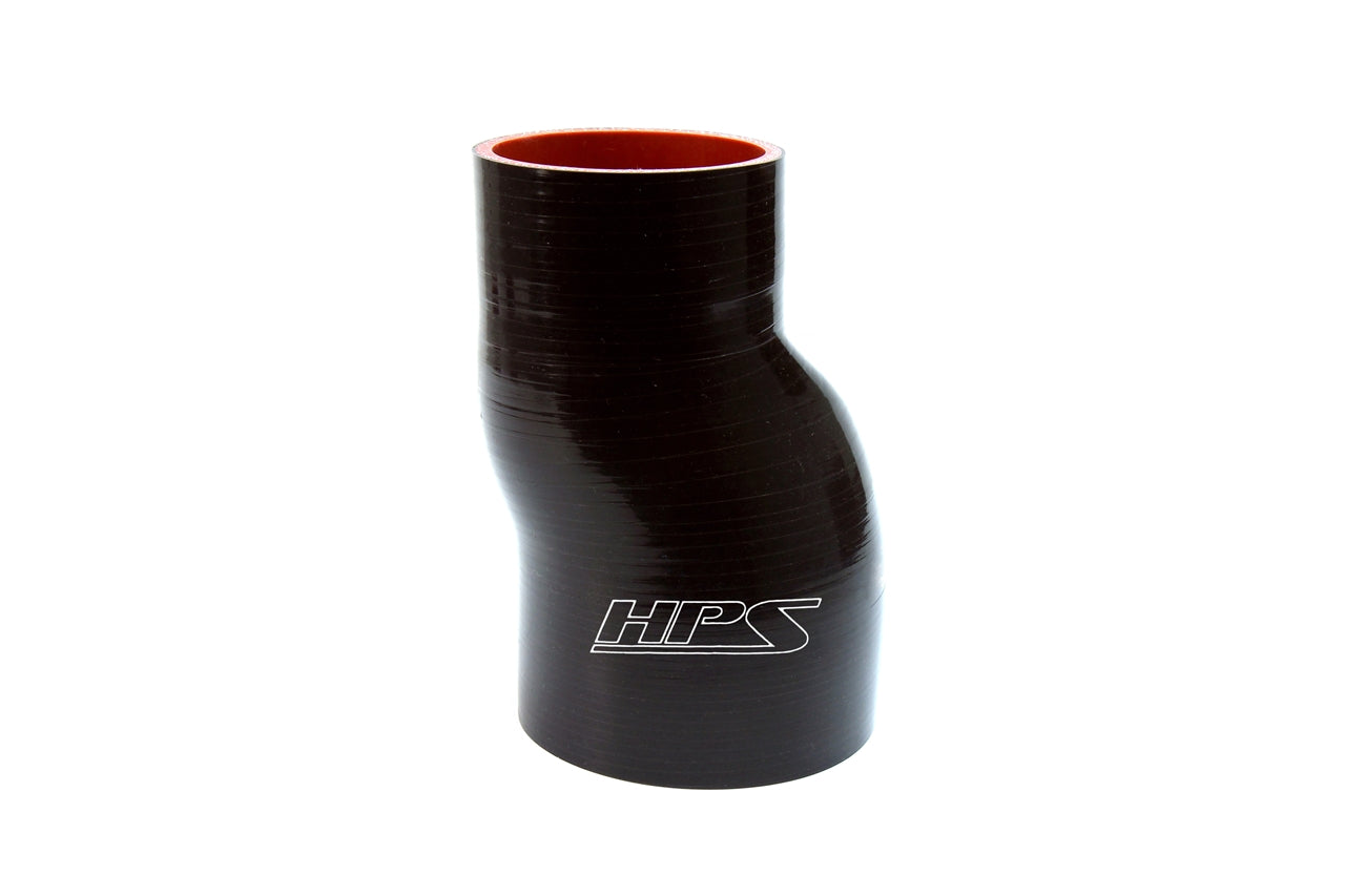HPS 4 inch - 5 inch 102mm - 127mm Silicone Offset Reducer Coupler Hose 6 inch Long High Temp 4-ply Reinforced Black