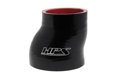 HPS 1-1/4 inch - 1-1/2 inch 32mm - 38mm Silicone Offset Reducer Coupler Hose 3 inch Long High Temp 4-ply Reinforced Black