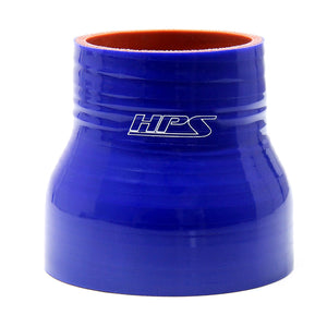 HPS 3/4 inch - 1-3/8 inch 19mm - 35mm Silicone Straight Reducer Coupler Hose 3 inch Long High Temp 4-ply Reinforced Blue