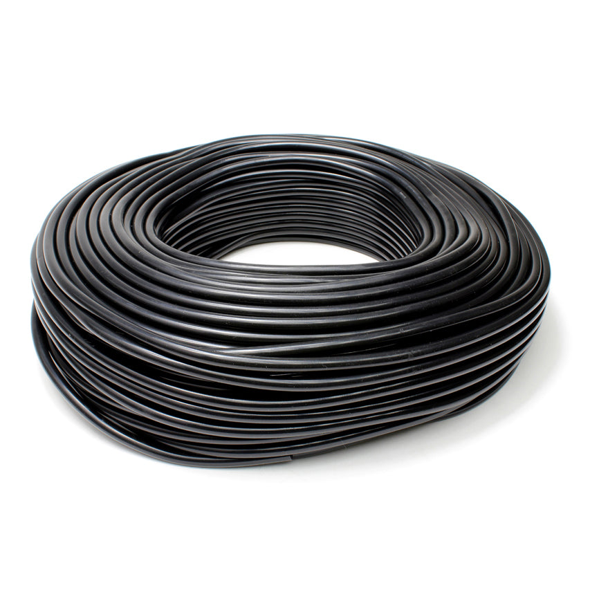HPS 1/4 inch 6mm ID Black High Temp Silicone Vacuum Hose Tubing - 50 Feet Roll