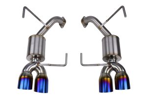 Nameless Performance Axle Back Exhaust w/ 5 Inch Muffler Single Wall Neochrome / Titanium Tips 2015-2021 WRX / 2015-2018 STI