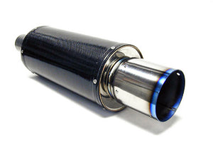 HKS Universal Carbon-Ti Muffler - 170mm Shell/75mm Diameter