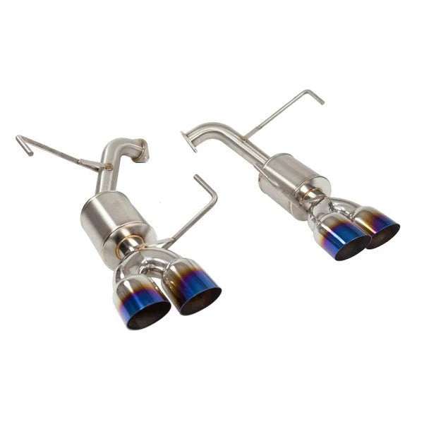 Nameless Performance Axle Back Exhaust w/ 3.5" Single Wall Neochrome Tips and 5" Mufflers 2011-2014 WRX Sedan / 2011-2014 STI Sedan