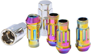 Muteki SR48 Open End Locking Lug Nut Set of 4 - Neon 12x1.25 48mm