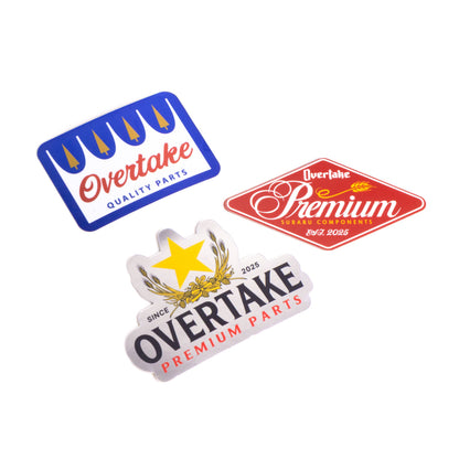 OVERTAKE Premium Beer Stickers
