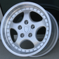 Porsche SL Style Wheels 18x8.5 / 18x9.5 5X130 w/ Silver Face / Machined Lip (Set of Four)