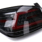 Spec-D Sequential LED Taillights Glossy Black Housing w/ Clear Lens and Red LED Bar 2015-2021 WRX / STI