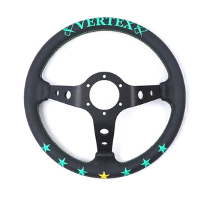 Vertex 7 Star 330mm Steering Wheel (Blue/Mint)