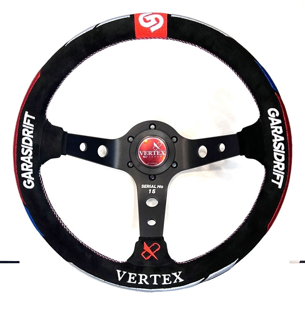 Vertex x Garasi Drift Collaboration Steering Wheel (Suede)